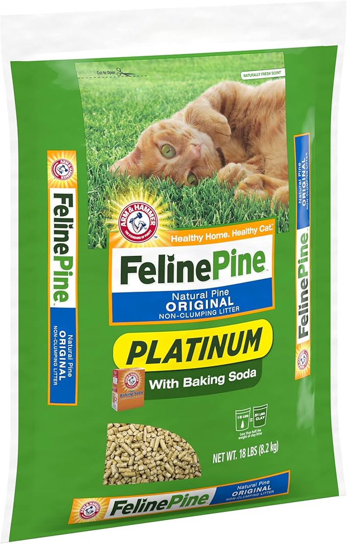 Feline Pine Platinum Non-Clumping Cat Litter 18lb. - PAWPICO