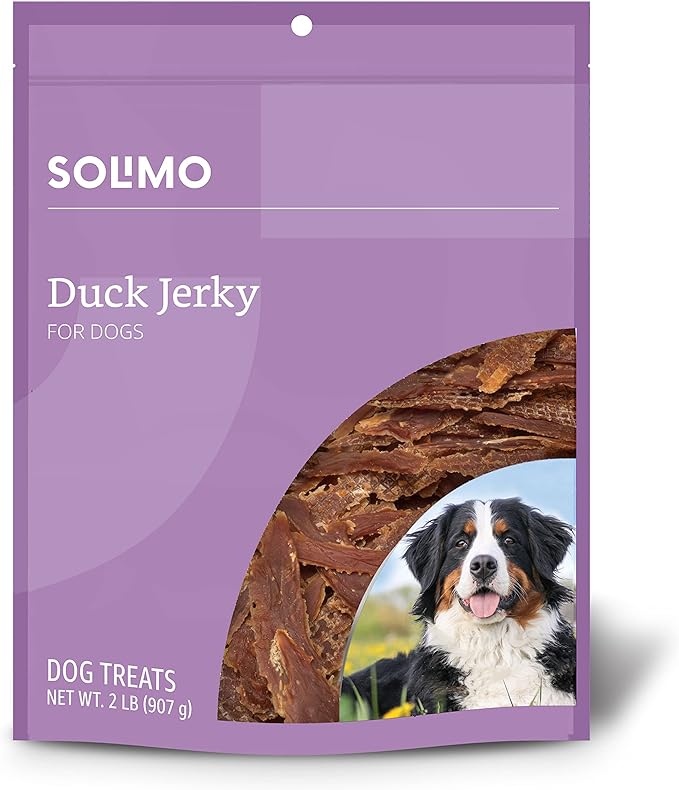 Amazon Brand - Solimo Duck Jerky Dog Treats, 2 Pound (Pack of 1) - PAWPICO