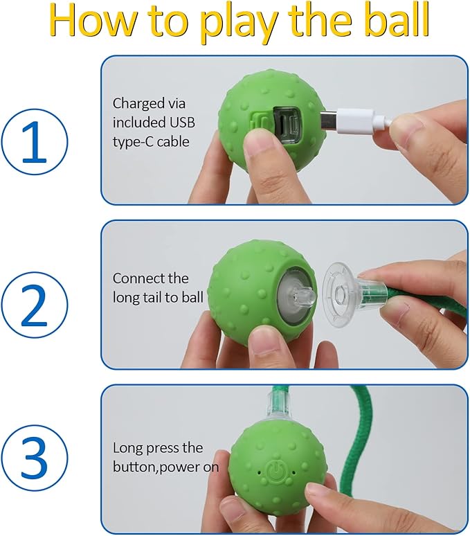 Interactive Cat Toys for Bored Indoor Adult Cats, Automatic Fast Move On Carpet, Bird Chirping & Motion Activated Cat Ball - PAWPICO