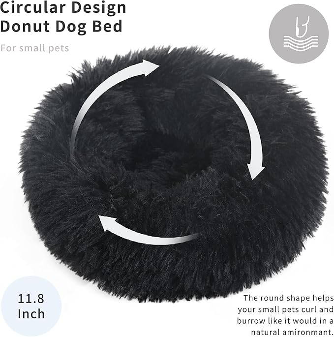 Ferret Bed Cave and Hideouts Burrowing Pet Bed for Guinea Pigs and Other Small Animals 11.8 inch for Cage Black - PAWPICO