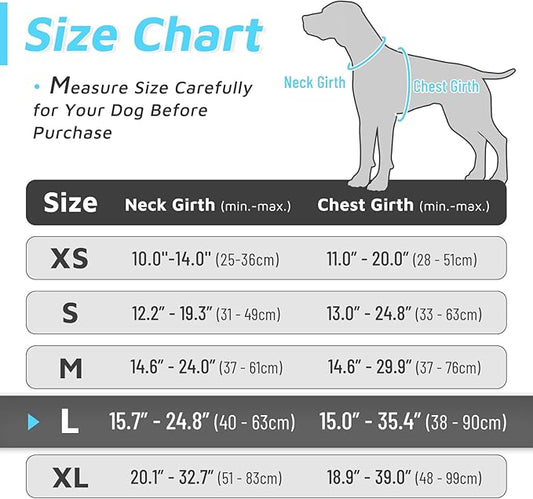 Eagloo Dog Harness for Large Dogs, No Pull Service Vest with Reflective Strips and Control Handle, Adjustable and Comfortable for Easy Walking, No Choke Harness with 2 Metal Rings, Pink & Blue, L GoExplorewithEagloo