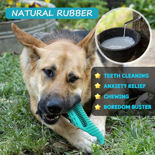 Dog Toys for Aggressive Chewers Large Medium Breed Indestructible Dog Chew Toys Dog Toothbrush Squeaky Interactive Tough Extremely Durable Dog Toys to Keep Them Busy - PAWPICO