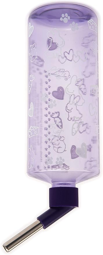 Lixit Standard Cage Water Bottles for Rabbits, Ferrets, Guinea Pigs, Hamsters, Rats, Mice and Other Small Animal's (32 Ounce, Purple) Lixit