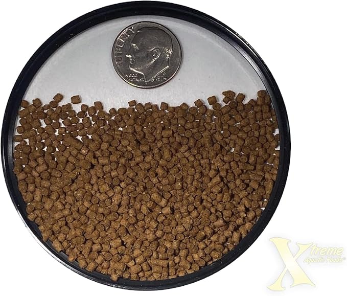 Xtreme Community Peewee 1.5mm Pellets: Slow Sinking & Ideal for Community Fish - Boosts Immune & Digestive Health, Enhances Color & Energy, Max Protein Fish Food – USA Farm Grown (38oz) XtremeAquaticFoods