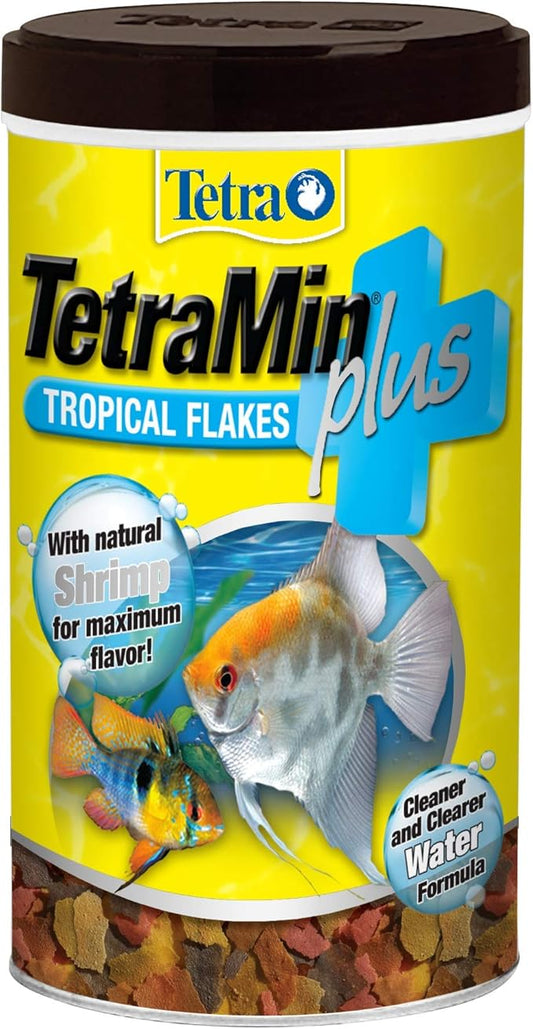 TetraMin Plus Tropical Flakes, Cleaner and Clearer Water Formula , 7.06 Oz (Pack of 12) Tetra