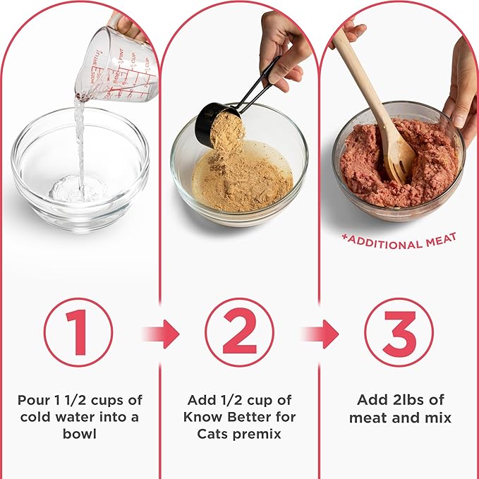 Know Better for Cats – Beef Recipe, RAW Cat Food Premix/Supplement for Making Homemade Cat Food, All Natural, Holistic Veterinarian Approved, Grain Free, No Artificial Additives - PAWPICO