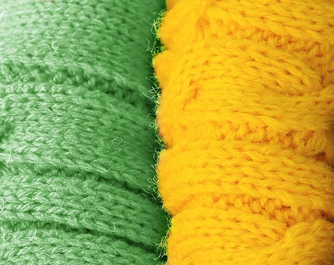 2 Pack Dog Sweaters for Small Dogs - Puppy Medium Warm Clothes in Winter, Turtleneck Pullover Design for Boy Girl Pet, Doggie, Cat, Kitten Chihuahua Bulldog Pug Beagles (S, Yellow, Green) - PAWPICO