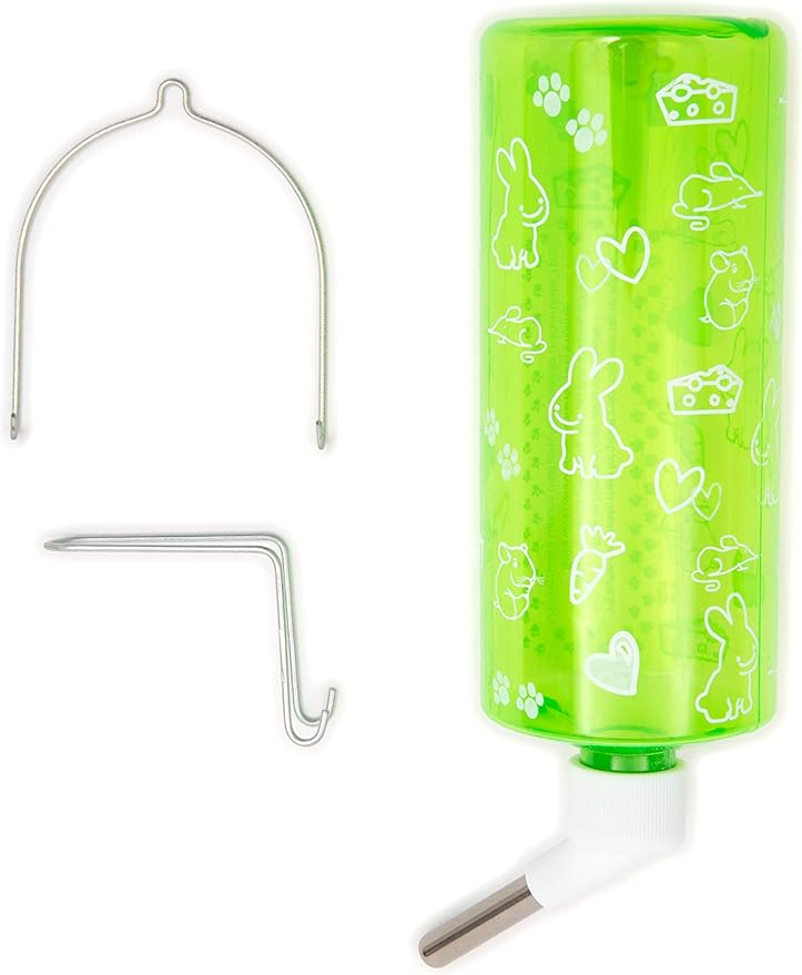 Lixit Standard Cage Water Bottles for Rabbits, Ferrets, Guinea Pigs, Hamsters, Rats, Mice and Other Small Animal's (32 Ounce, Green) Lixit