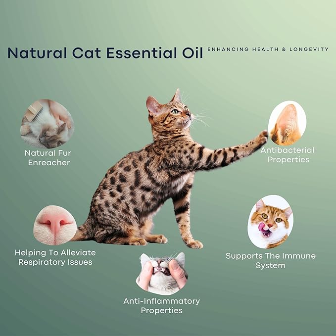 Anti Shedding for Cats, Natural Cat Shedding Prevention, Hair Balls Control for Cats, Breakaway, Vet-Approved Pet-Safe with Essential Oils (Rosemary) ROLLERPAWSTER