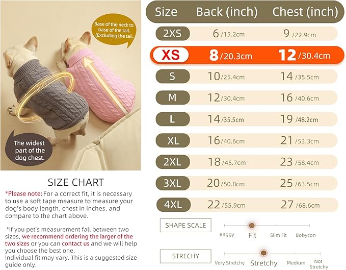 2 Pack Dog Sweaters for Small Dogs - Puppy Medium Warm Clothes in Winter, Turtleneck Pullover Design for Boy Girl Pet, Doggie, Cat, Kitten Chihuahua Bulldog Pug Beagles (XS, Yellow, Green) - PAWPICO