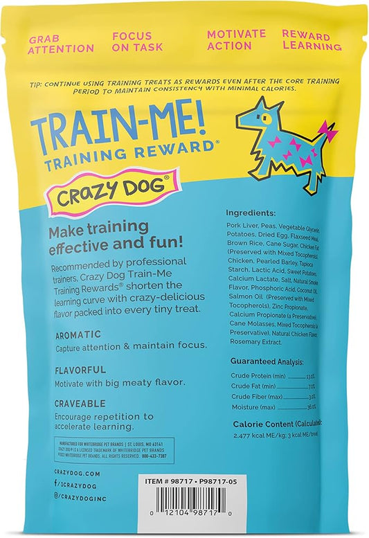 Crazy Dog Train-Me! Training Reward Dog Treats 16 Oz.,Chicken Regular - PAWPICO