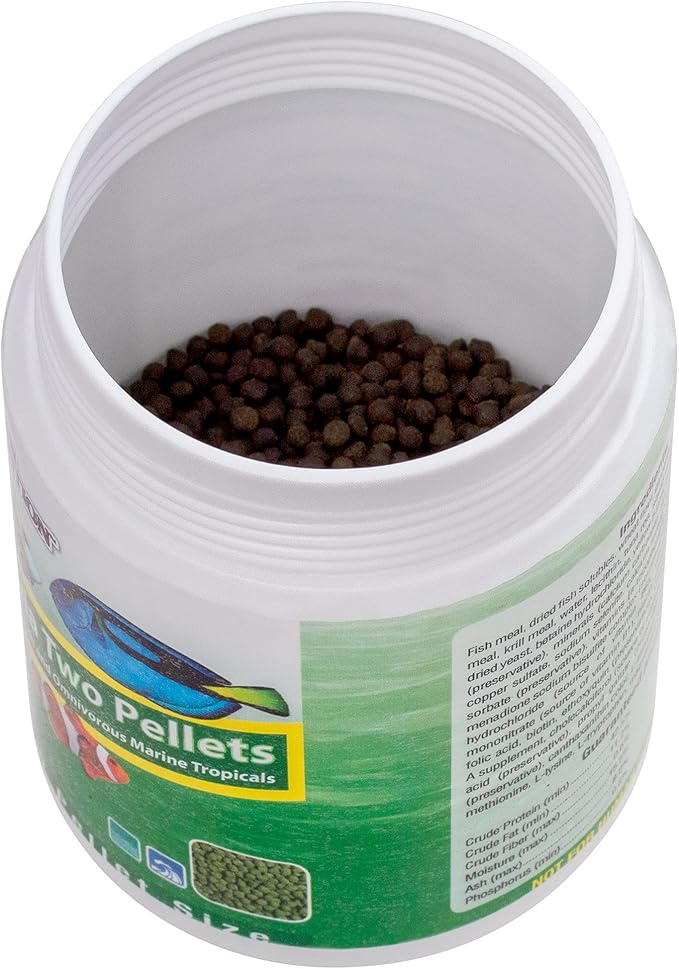 Ocean Nutrition Formula Two Pellets - Fish Food for Herbivorous & Omnivorous Marine Tropical Fish, High Protein(40%) - 7 oz (200 g) Medium Pellets OceanNutrition