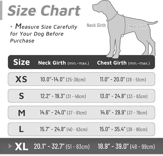 Eagloo Dog Harness Large Breed, No Pull Service Vest with Reflective Strips and Control Handle, Adjustable and Comfortable for Easy Walking, No Choke Pet Harness with 2 Metal Rings, Grey, XL GoExplorewithEagloo