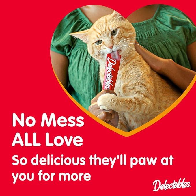 Hartz Delectables Squeeze Up Interactive Lickable Wet Cat Treats for Adult & Senior Cats, Tuna, 4 Count (Pack of 8) Hartz