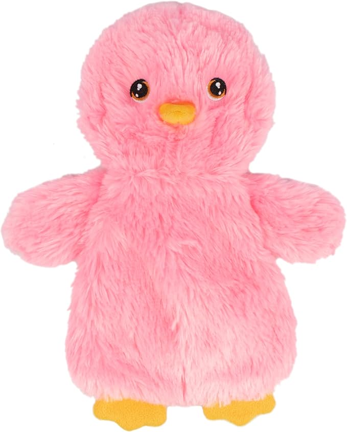 Best Pet Supplies Chicken Crinkle Plush Dog Toys for Interactive Play, Puppy and Senior Indoor Play, Colorful Chicken Toy Shape, Cute and Cuddly - Crinkle Chicken (Pink) - PAWPICO