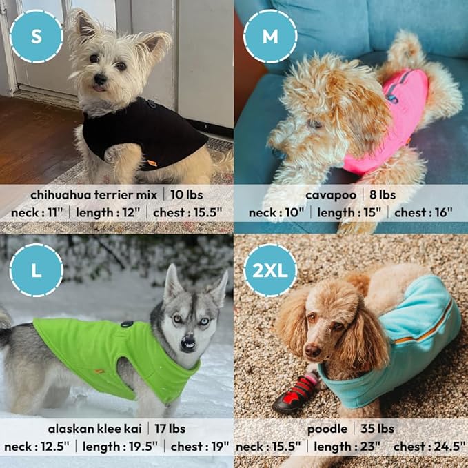 Gooby Zip Up Fleece Dog Sweater - Black, 3X-Large - Warm Pullover Fleece Step-in Dog Jacket with Dual D Ring Leash - Winter Small Dog Sweater - Dog Clothes for Small Dogs Boy and Medium Dogs - PAWPICO