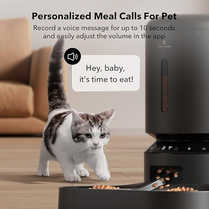 PETLIBRO Automatic Cat Feeder for 2 Cats, 5G WiFi Cat Food Dispenser with APP Remote Feeding, 5L Timed Automatic Dog Feeder, 1-10 Meals/Day, 10s Meal Call, Dual Trays Pet Feeder for Cat, Dog - PAWPICO