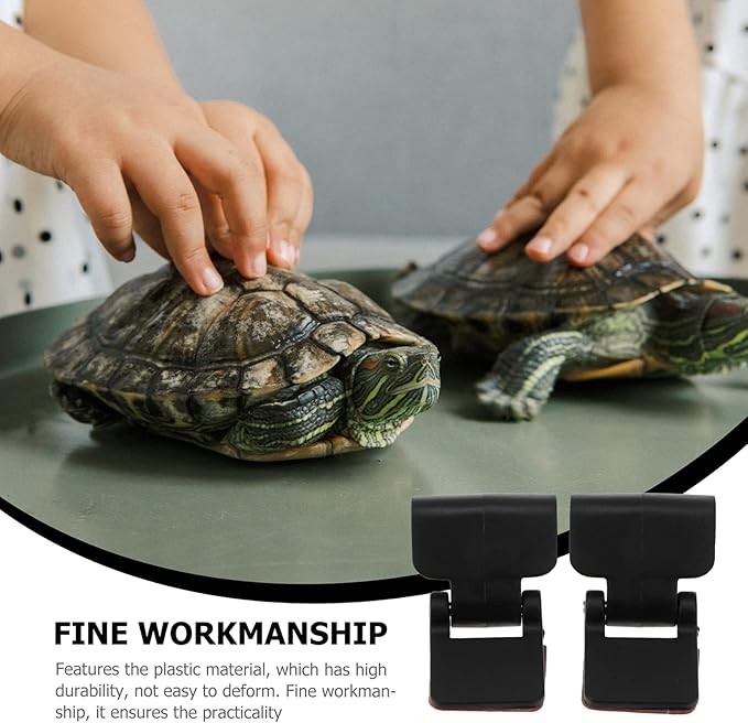 4pcs terrarium cover clips Terrarium Screen Cover Clip Fresh Air Non- Locking Screen Clips - escape Feeding Tank Latch for Glass Turtle Terrarium reptile terrarium cover Parts aquarium cover clips NUOBESTY