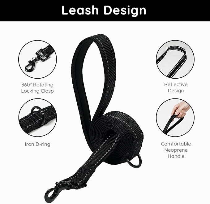 BELLA & PAL Puppy Harness with Leash Set, Dog Harness for Small Dogs No Pull, Dog Leash for Small Dogs, Step in Harness for Extra Small Dogs, Black Harness, XS BELLAPAL