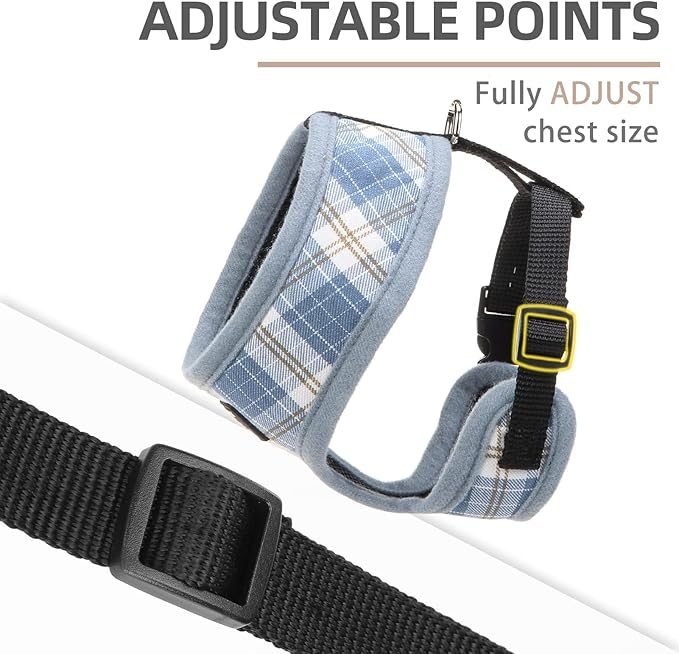 PUPTECK Soft Mesh Dog Harness and Leash Set Pet Puppy Cat Comfort Padded Vest No Pull Harnesses, Sky Blue, L PUPTECK