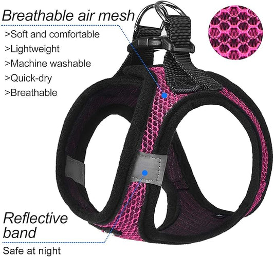 Dog Harness Step-in Breathable Puppy Cat Dog Vest Harnesses for Small Medium Dogs matilor