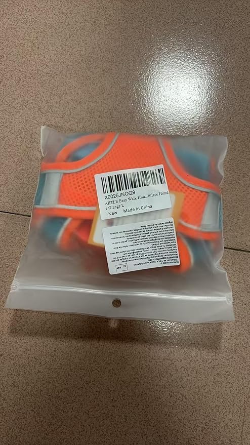 AIITLE Easy Walk Dog Harness and Leash Set - Pet Supply No Pull, Step in Adjustable Dog Harness with Padded Vest for Spring, Dog Harness No Choke Over, Easy to Put on Medium Dogs Orange L AIITLE-FORPETSBETTERLIFE