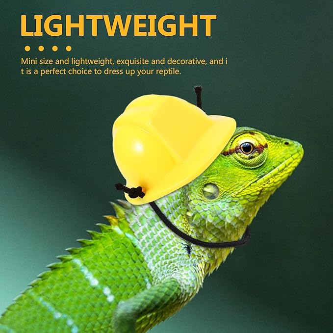 2pcs Bearded Dragon Hat Mini Pet Snake Hats with Chin Strap Small Reptile Helmet Tiny Pet Hat for Ball Python Small Animal Costume Clothing DIY Doll Crafts Lollipop UKCOCO%EF%BC%9ALightupabetterhome