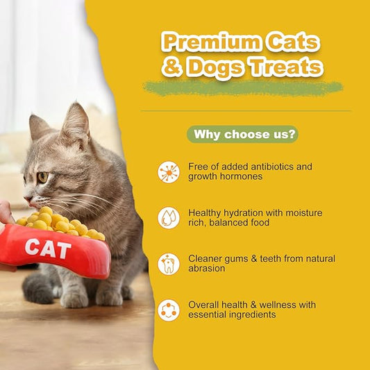 Freeze Dried Quail Egg Yolk - Cats Dogs Treats Natural Cat Delicious Snacks Training Food Healthy Tasty Easy Digestion Pet Food (7 OZ) - PAWPICO