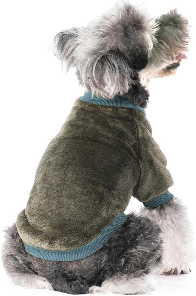 FabriCastle Dog Sweater, Pack of 2 or 3, Dog Clothes, Dog Coat, Dog Jacket for Small or Medium Dogs Boy or Girl, Ultra Soft and Warm Cat Pet Sweaters (Camel,Khaki,Olive, X-Small) - PAWPICO