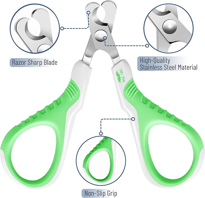Mr. Pen- Cat Nail Clipper, Spring Green & White Cat Nail Trimmer, Cat Nail Clippers, Cat Claw Clippers, Cat Clippers for Nails, Pet Nail Clippers, Kitten Nail Clipper, Small Dog Nail Clipper - PAWPICO