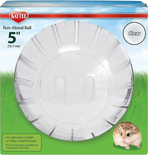 Kaytee 5" Clear Run-About Exercise Ball for Pet Dwarf Hamsters & Mice (Pack of 2) Kaytee