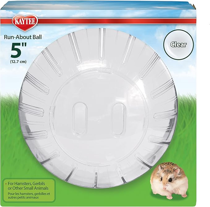 Kaytee 5" Clear Run-About Exercise Ball For Pet Dwarf Hamsters & Mice Kaytee