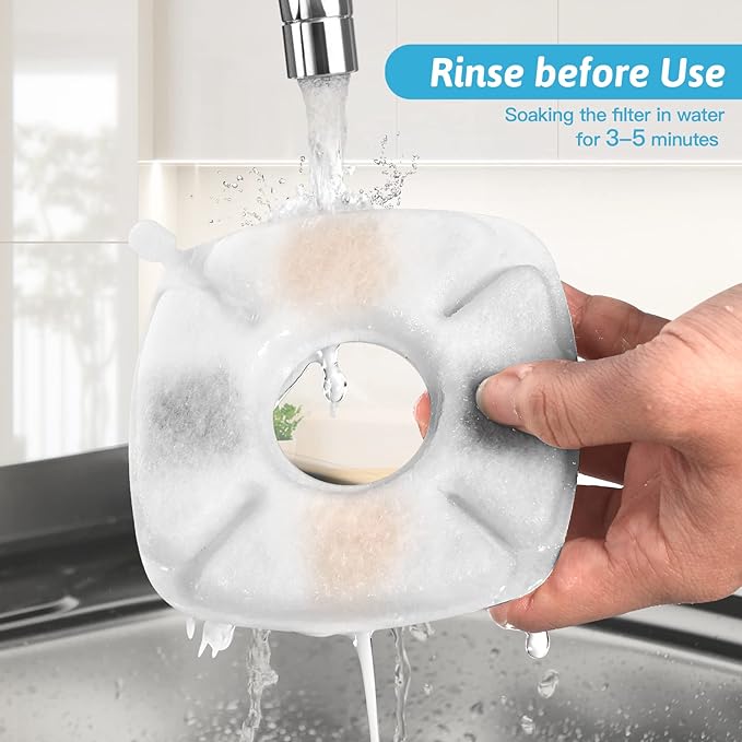 28 Pcs Cat Water Fountain Replacement Filters-14 Pack Water Fountain Filters 14 Pack Pre-Filter Sponges, Pet fountain replacement filters Fit for 95oz/2.8L Cat Pet Fountain - PAWPICO
