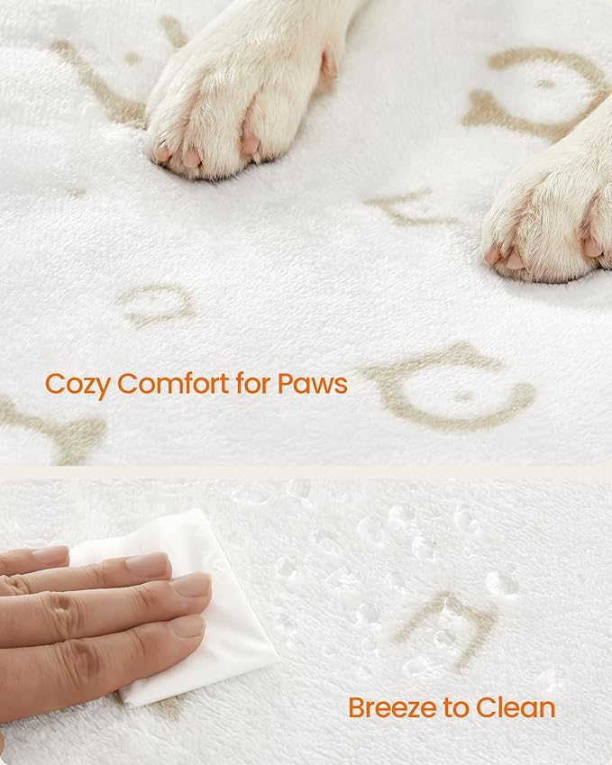 Feandrea Washable Pee Pads for Dogs, 2 Pack, Reusable Dog Pads, 36 x 34 Inches, M, Waterproof Pet Training Pads, Leakproof, Non-Slip, Super Absorbent, for Dogs, Cats, Rabbits, Cloud White UPTD002W01 - PAWPICO