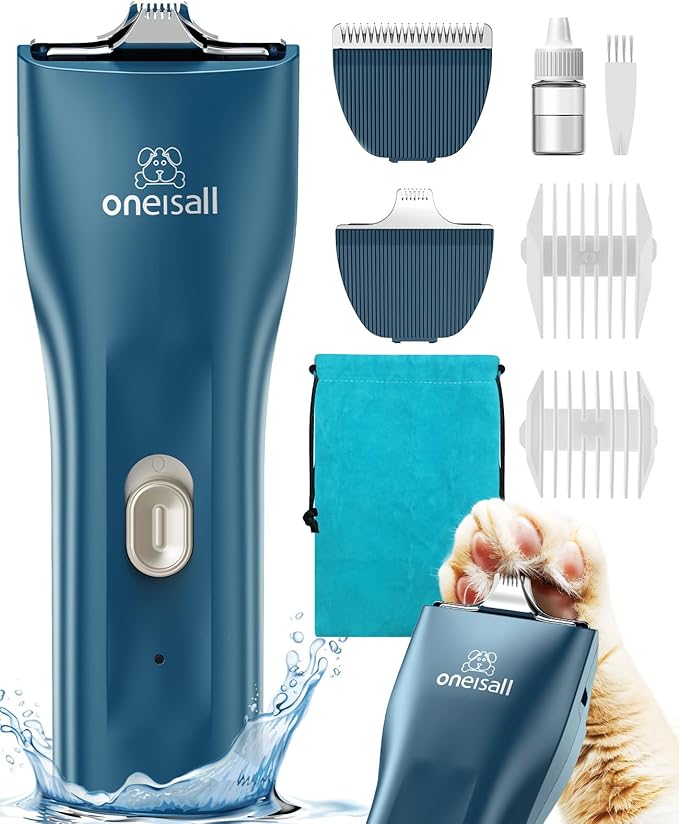 oneisall Pet Clippers, Cat Clippers for Matted Hair, Quiet Cordless Cat Hair Trimmer for Grooming, Pet Shaver for Dogs and Cats - PAWPICO