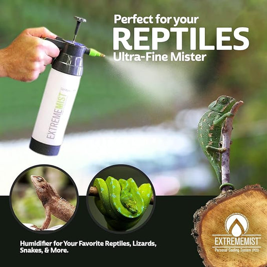 High-Performance Reptile Mister | Ultra-fine Amphibian Sprayer | Terrarium Humidity Fogger | Continuous Gentle Mister | Humidifier for Geckos, Chameleons, Turtles, & Lizards ExtremeMist