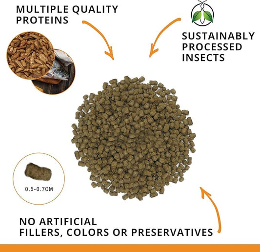 Fluval Bug Bites Goldfish Fish Food, Pellets for Medium to Large Sized Fish, 3.53 oz, A6584 Fluval