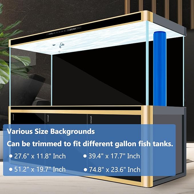 Aquarium Background Static Cling Black Fish Tank Background Wallpaper Fish Tank Backdrop Vinyl Aquarium Poster Background 39 x 18 in XCNO