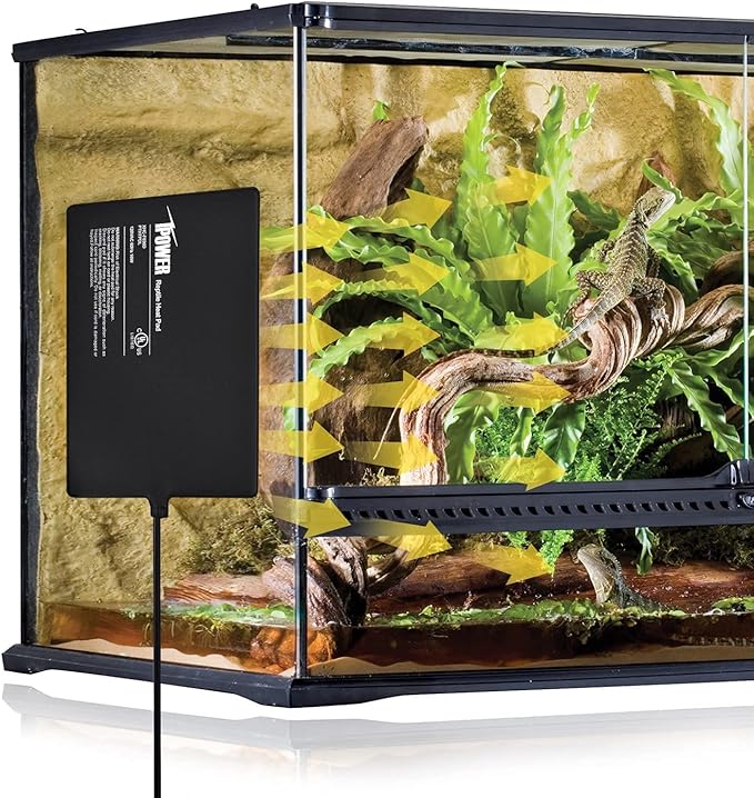 iPower 8 by 12-Inch 16W Reptile Heat Mat, Under Tank Warmer Terrarium Heat Pad for Turtles Lizards Frogs and Other Small Animals, Multi Sizes iPower