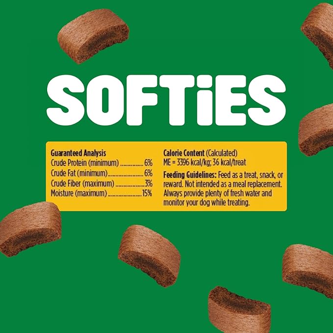 Blue Dog Bakery Natural Dog Treats, Softies, Peanut Butter Flavor, 16.2oz Bag, 6 Bags - PAWPICO