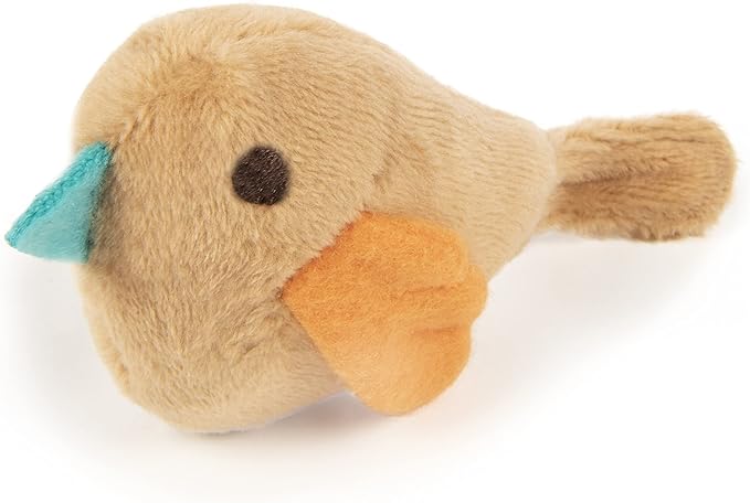 SmartyKat Chickadee Chirp Electronic Sound Cat Toy, Contains Catnip, Battery Powered - Light Brown, One Size - PAWPICO