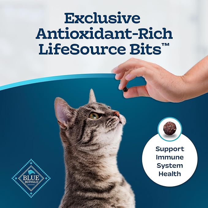 Blue Buffalo Tastefuls Adult Dry Cat Food Indoor Cat Formula, Made in the USA with Natural Ingredients, Chicken & Brown Rice Recipe, 3-lb. Bag - PAWPICO