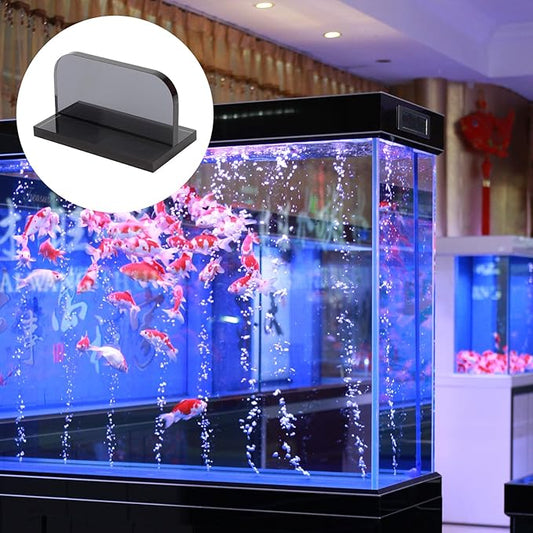 6 Pcs Acrylic Aquarium Lid Handles, Transparent Grey Glass Fish Tank Cover Handle with Adhesive Sticker, Rectangle Aquarium Tank Lid Replacement Handle for Aquarium Fish Cover Holder KCGANI