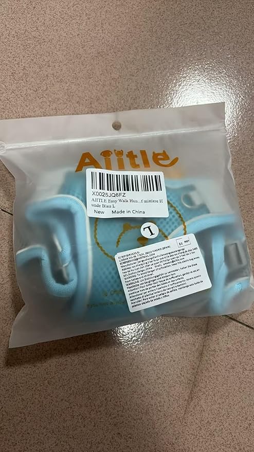 AIITLE Easy Walk Dog Harness and Leash Set - Pet Supply No Pull, Step in Adjustable Dog Harness with Padded Vest for Spring, Dog Harness No Choke Over, Easy to Put on Medium Dogs Blue L AIITLE-FORPETSBETTERLIFE