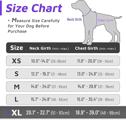 Eagloo Dog Harness for Large Dogs, No Pull Service Vest with Reflective Strips and Control Handle, Adjustable and Comfortable for Easy Walking, No Choke Harness with 2 Metal Rings, Purple & Green, XL GoExplorewithEagloo