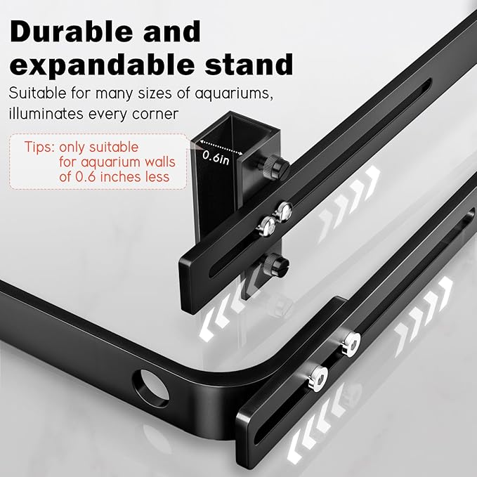 Aquarium Light Fish Tank Light LED Clip on Freshwater Light Full Spectrum fluval Aquarium GrowLight Aquarium lamp 10 Gallon 20 Gallon 48 inch30 inch.24W TRIGRAND
