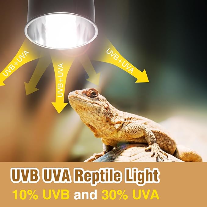 MIXJOY UVB Bulbs for Reptiles 10.0, 26W Desert UVA UVB Light, Compact Fluorescent UVB Lamp for Reptiles, UVB Light for Bearded Dragon, Tortoise, and Other Lizards MIXJOY