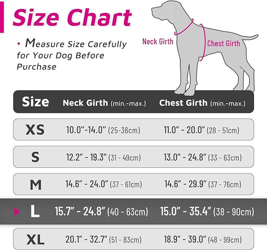 Eagloo Dog Harness for Large Dogs, No Pull Service Vest with Reflective Strips and Control Handle, Adjustable and Comfortable for Easy Walking, No Choke Pet Harness with 2 Metal Rings, Rose Red, L GoExplorewithEagloo