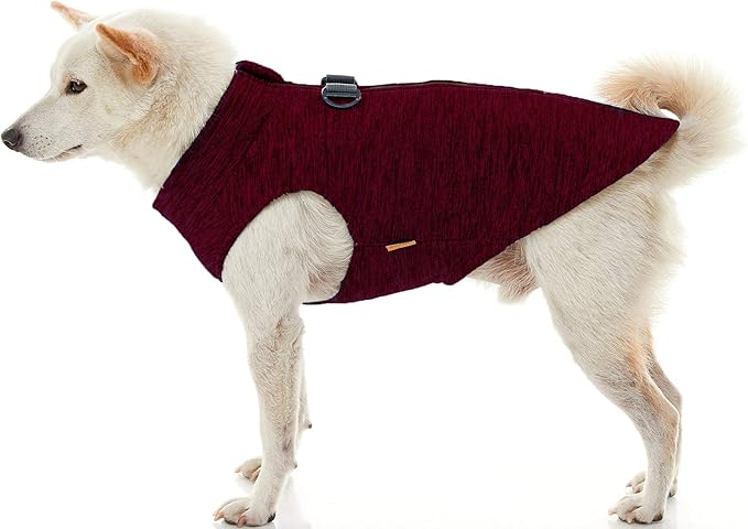 Gooby Zip Up Fleece Dog Sweater - Fuchsia Wash, X-Large - Warm Pullover Fleece Step-in Dog Jacket with Dual D Ring Leash - Winter Small Dog Sweater - Dog Clothes for Small Dogs Boy and Medium Dogs - PAWPICO