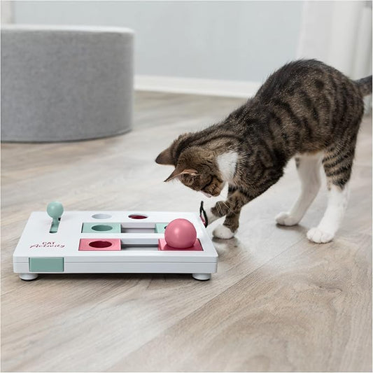 TRIXIE Cat Activity Brain Mover, Strategy Game for Mental Stimulation, Interactive Play for Cats, Treat Dispenser, Cat Toy - PAWPICO